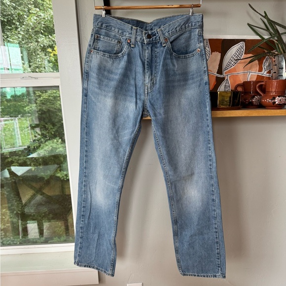 Levi’s 505 Medium Blue Denim Straight Leg Jeans Size 31 x 30 - Picture 2 of 11